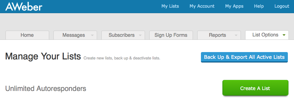 aweber-create-list Create A New List In Aweber